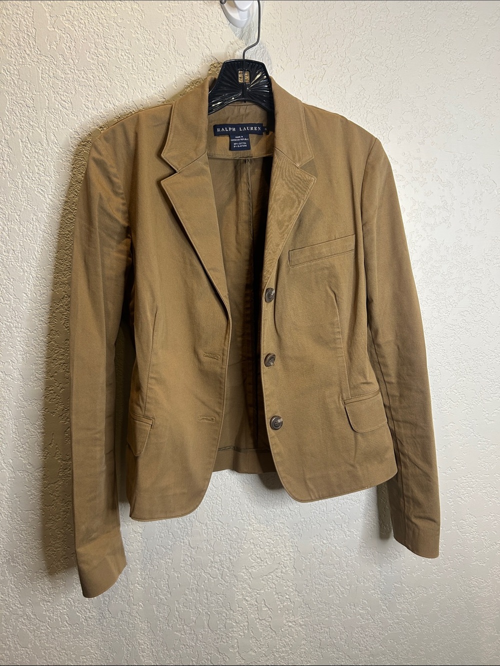 Ralph Lauren Light Brown Cotton Shirt Jacket Blazer